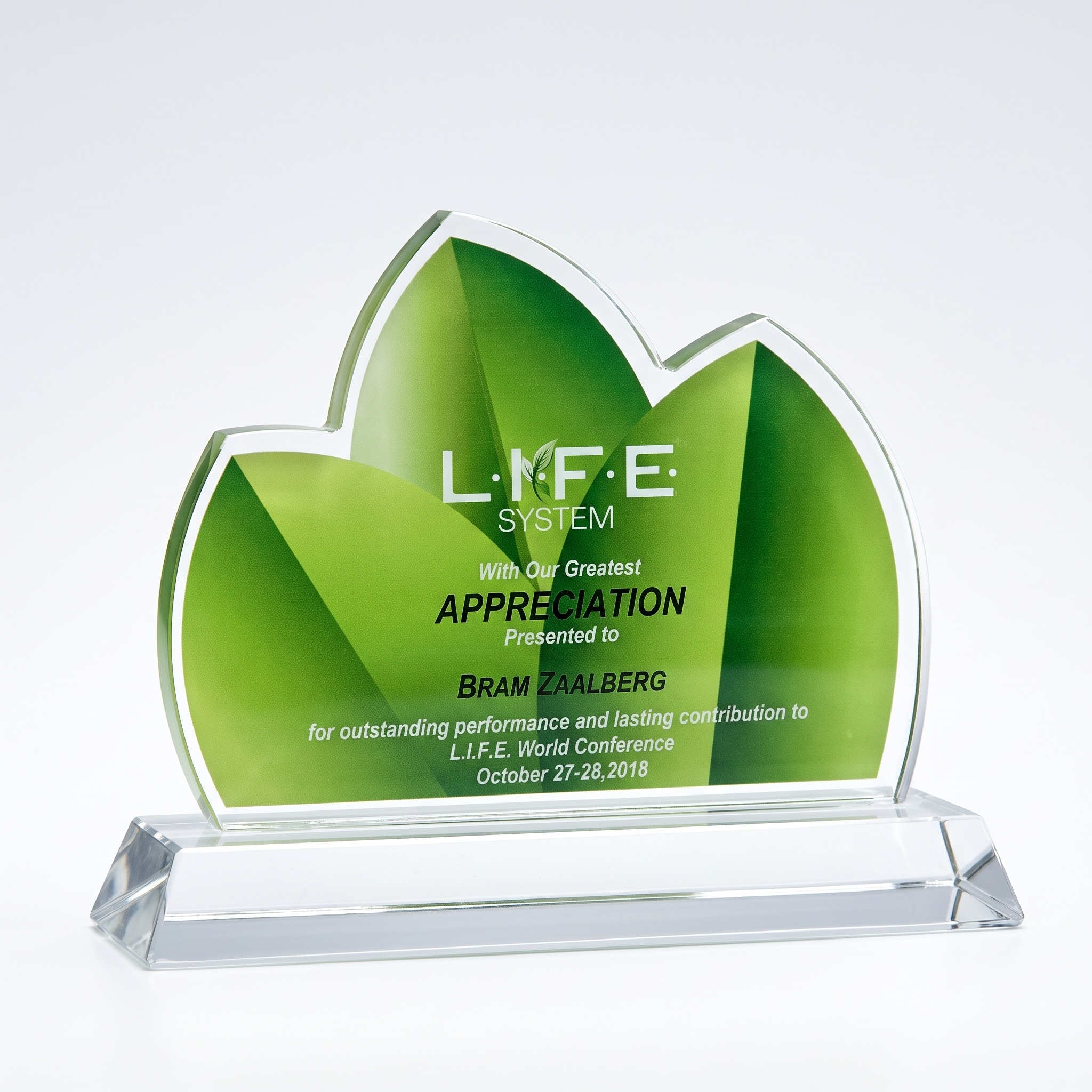 L.I.F.E. System - Takdir Plaketi